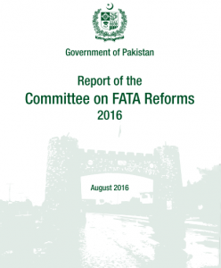Report of the committee of FATA reforms 2016